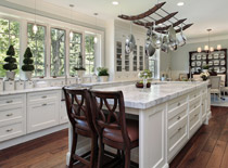 White kitchen in luxury home