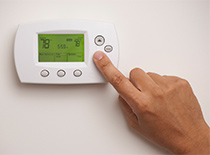 Updating air conditioning on thermostat
