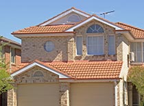 suburban red tile roof